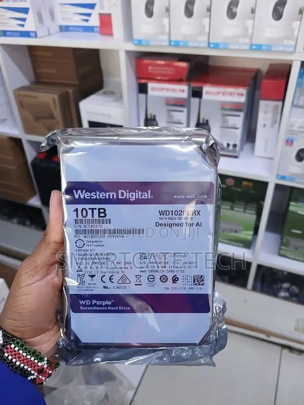 WD Purple 10TB Hard Drive ya Surveillance - 1