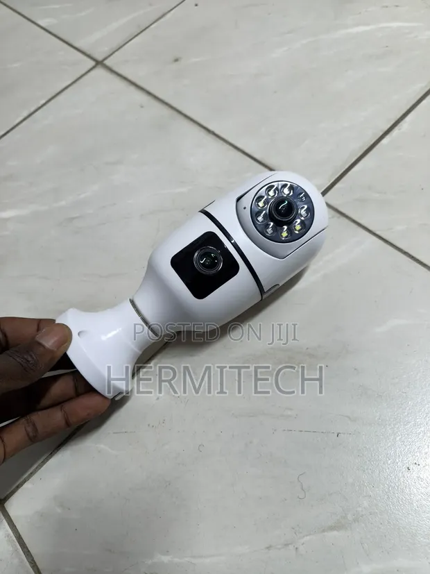 Kamera ya Usalama ya Bulb yenye Lensi Mbili ya 360° Panoramic - 1