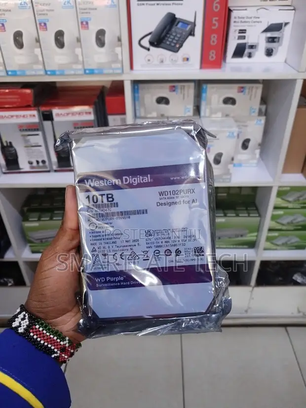 WD Purple 10TB HDD ya Surveillance kwa CCTV za Juu - 1