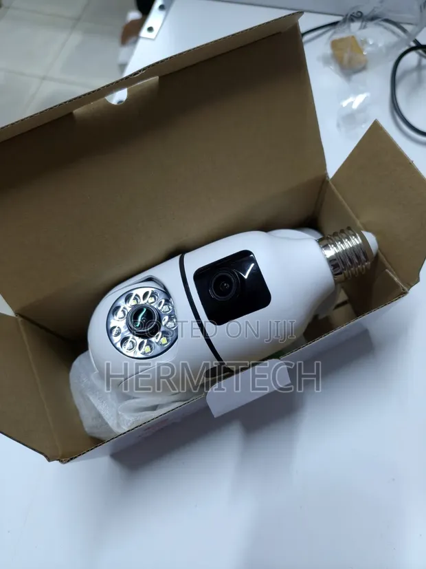 Dual Lens Bulb CCTV Camera for Shop Security - 1