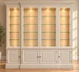 Ivory Breakfront Display Cabinet - 1