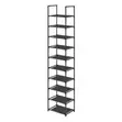 10-Tier Shoe Rack - Black - 1
