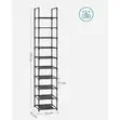 10-Tier Shoe Rack - Black - 2