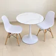 All White 2-Seater Dining Set - 2
