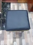 Mahogany Dressing Table Stool with Leather-Finish Seat - 2
