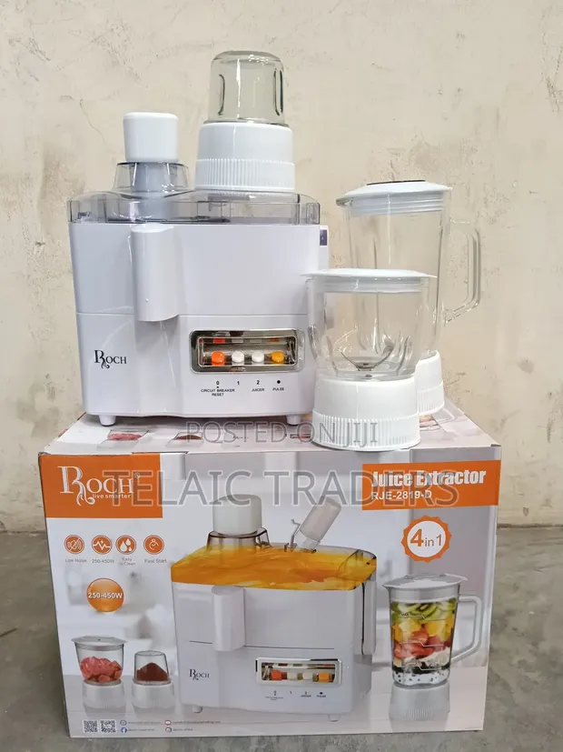 Roch 4-in-1 Juicer, Blender, Grinder & Mill Food Processor - 1