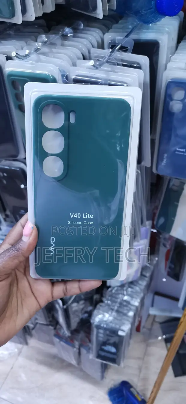 Green Silicone Case for Vivo V40 Lite - 1