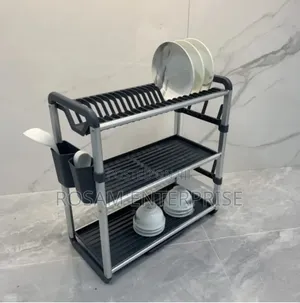 3-Tier High-Quality Carbon Dish Rack