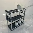 3-Tier High-Quality Carbon Dish Rack - 1