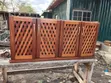 Under-Stairs Mahogany Cabinet with Lattice Doors - 1