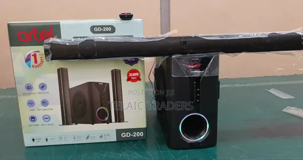 Artel 2.1ch Tall Boy Subwoofer System BT/USB/FM (Model V527) - 1