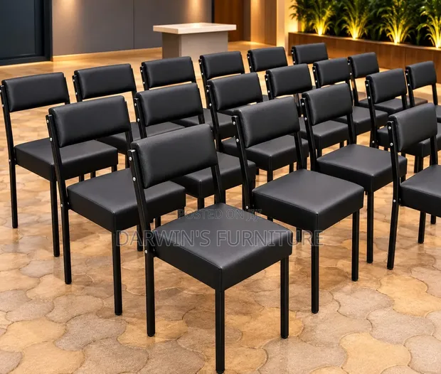 Caterina 4-Leg Office Chair (Black) - 1