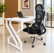 Executive Office Table & Ergonomic Chair Set - Black - 1