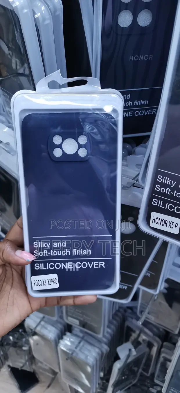 Dark Blue Liquid Silicone Soft-Touch Case for Xiaomi Poco X3 - 1