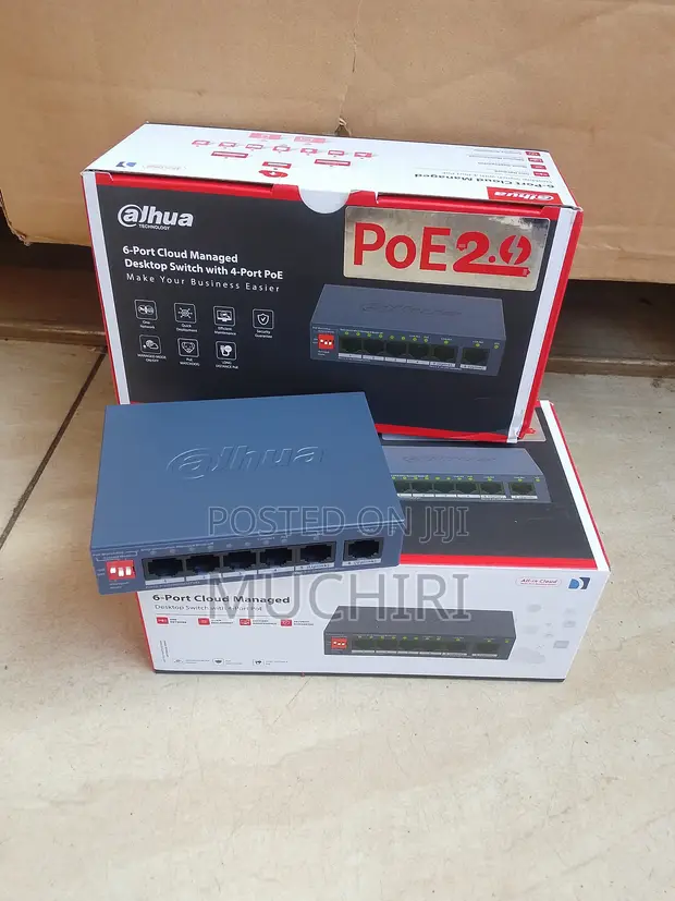 Dahua 6-Port PoE Switch (4 PoE + 2 Uplink) - 1