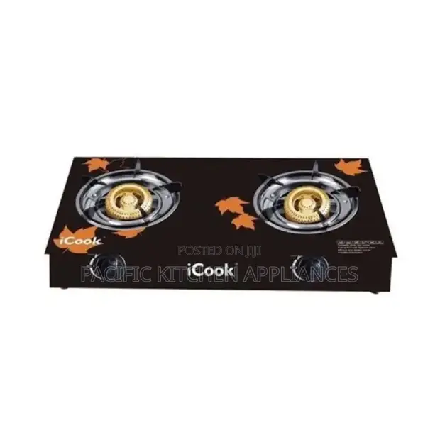 Icook 2-Burner Glass Top Gas Cooker - 1