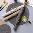 6pcs Elegant Round Woven Placemats - 3
