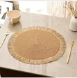 6pcs Round High-Quality Woven Table Mats - 3