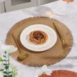 6pcs Round High-Quality Woven Table Mats - 4