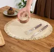 6pcs Round High-Quality Woven Table Mats - 5
