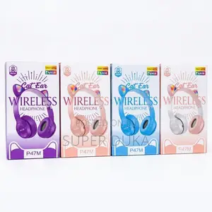 Cat Ear Wireless Headphones P47M RGB LED