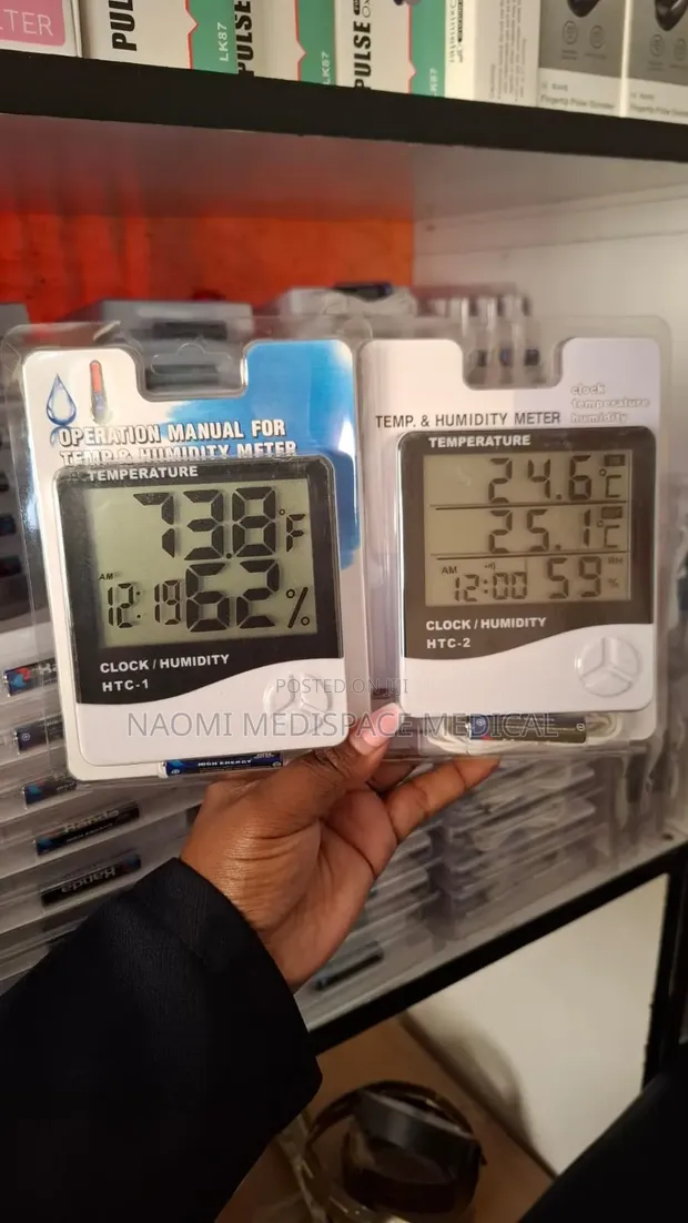 HTC Digital Thermometer ya Joto na Unyevu - 1