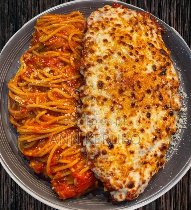 Chicken Parmigiana with Spaghetti - 1