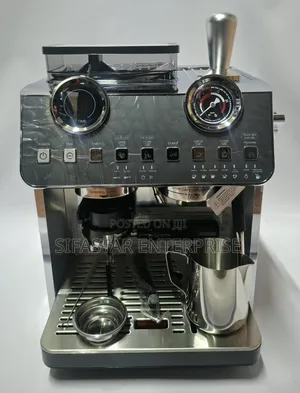 3-in-1 Semi-Automatic Espresso Machine with Built-in Grinder