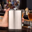 236ml Stainless Steel Silver Hip Flask - 3