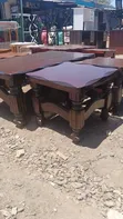 Dark Brown Mahogany Table Set - 2