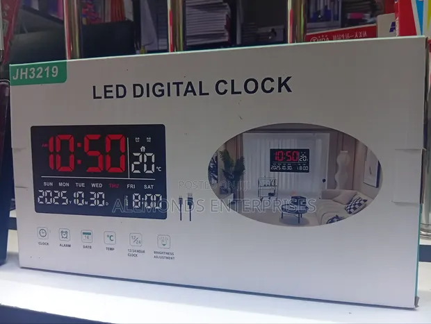 LED Digital Clock JH3219 - Alarm, Date, Year, Temp, Weekday - 1