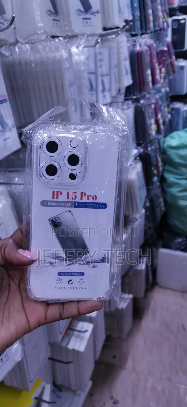 Kifaa cha Kinga cha TPU Chenye Uwazi kwa iPhone 15 Pro - 1