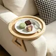 Foldable Bamboo Wood Armrest Tray - 1