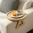 Foldable Bamboo Wood Armrest Tray - 4