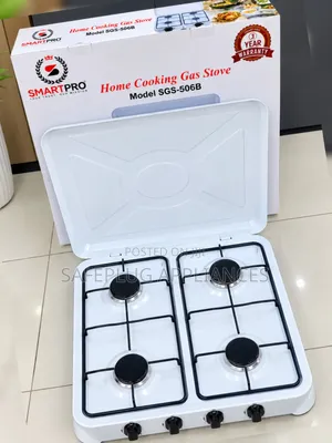 Smartpro Jiko la Gesi la Meza Likiwa na Njebe Nne