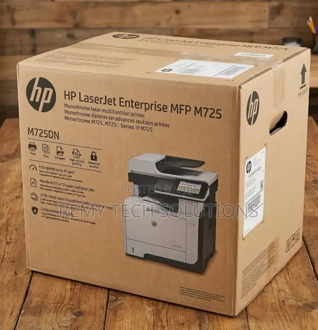 HP LaserJet Enterprise MFP M725dn Printer - 1
