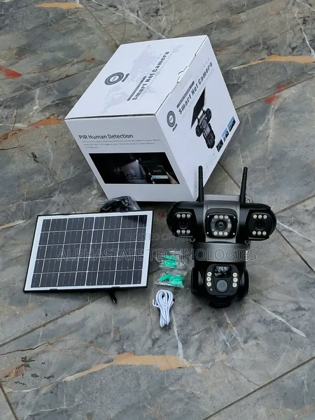 V380 Explore WiFi Solar Triple Lens CCTV Camera - 1
