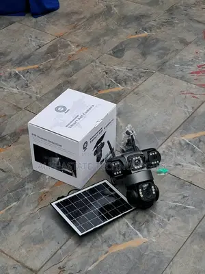 V380 Triple Lens Solar Outdoor CCTV Camera