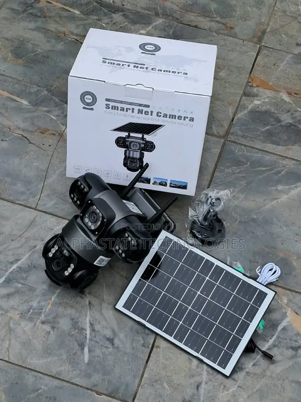 Solar Powered WiFi PTZ Camera with Triple Lens - 1