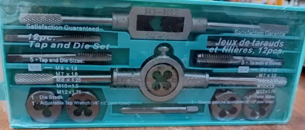 12-Piece Tap and Die Set - Zana ya Kukata Thread - 1
