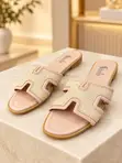 Unique Quality Leather Sandals - Burgundy - 2
