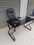 Kiti cha Ofisi cha Ngozi na Dawati - 2