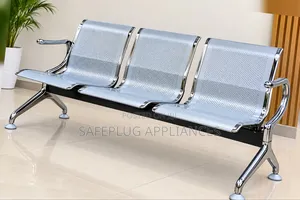 Kiti Kipya cha Chuma cha 3-Seater cha Kusubiria Umma (Mwonekano wa Chuma cha Kutolea Nje)
