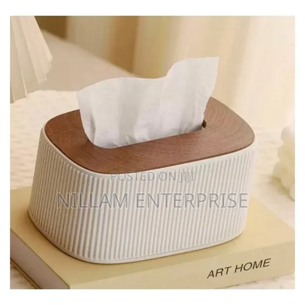 Aesthetic Vertical Striped Tissue Holder - 1