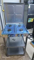 4 Burner Gas Standing Cooker with Shelves - 1