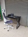 Kiti cha Ofisi chenye Headrest Inayoweza Kurekebishwa - Nyeupe - 2