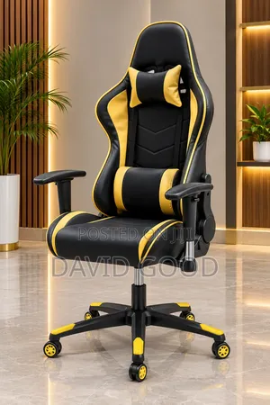 Adjustable Gaming Chair - Black & Gold