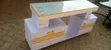 5ft TV Stand na Marble Coating na Mwanga - 2