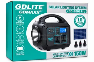 Mfumo wa Taa wa Solar GDLITE GD-9001 Pro 150W na USB & AC Output