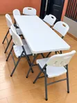 Important Foldable Chair and Table Set - 1